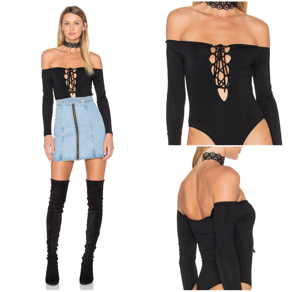 NBD | Revolve |  Kendall Lace Up Bodysuit